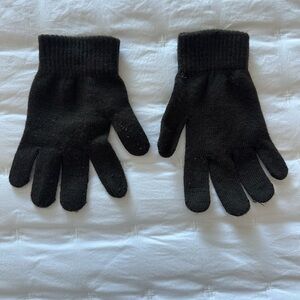 Black Knit Gloves for Men
